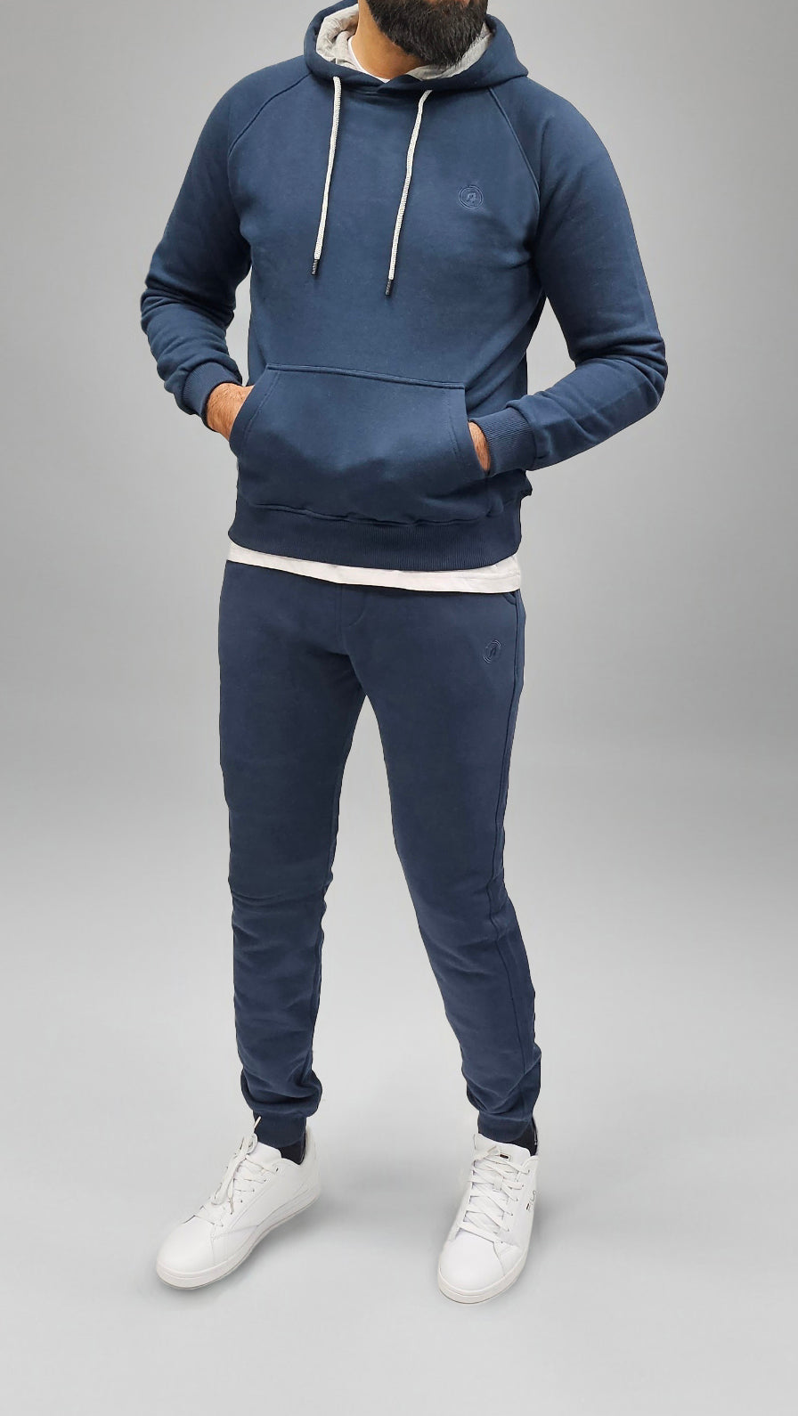 OL Pure Cotton Fleece Lined Navy Hoodie