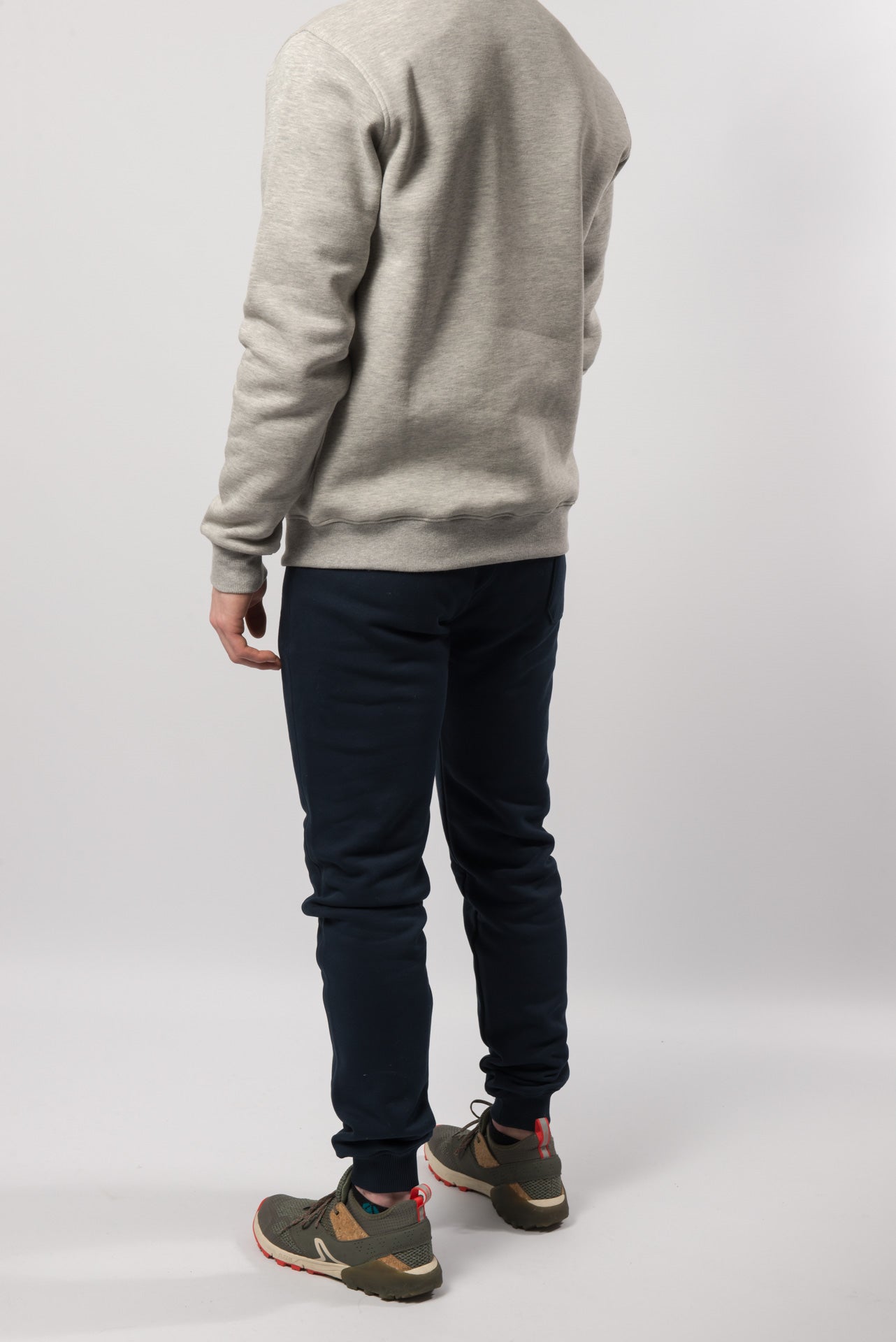 OL Drawstring Pure Cotton Fleece Lined Joggers Black