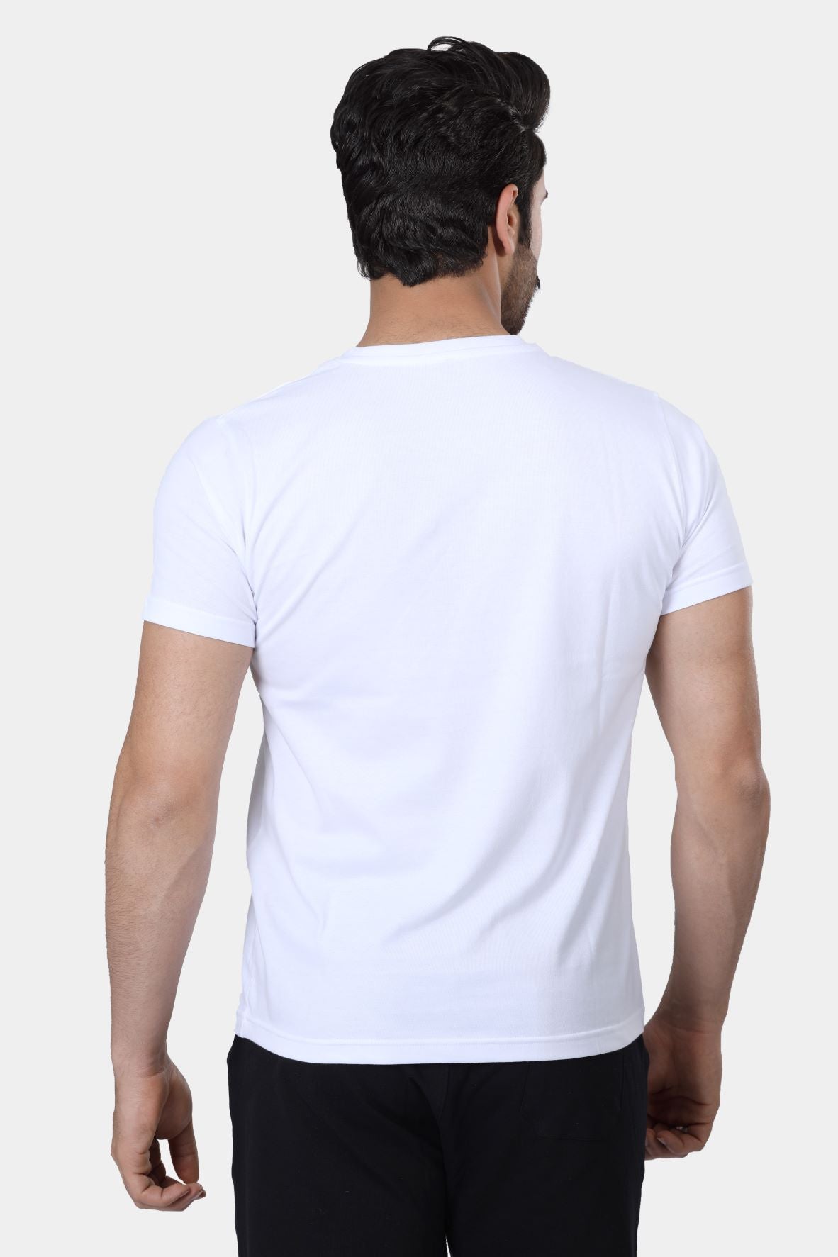 Pure Cotton V Neck T-Shirt