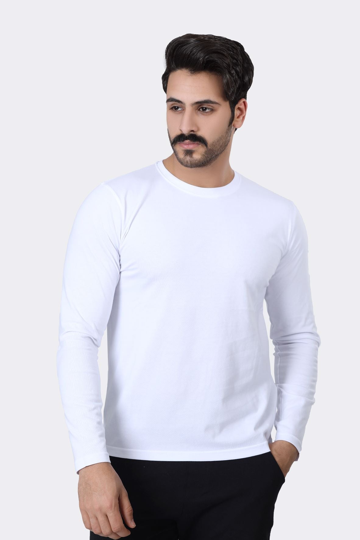 Pure Cotton Long sleeves crew Neck T-Shirt