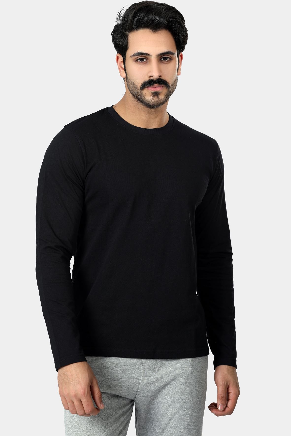Pure Cotton Long sleeves crew Neck T-Shirt