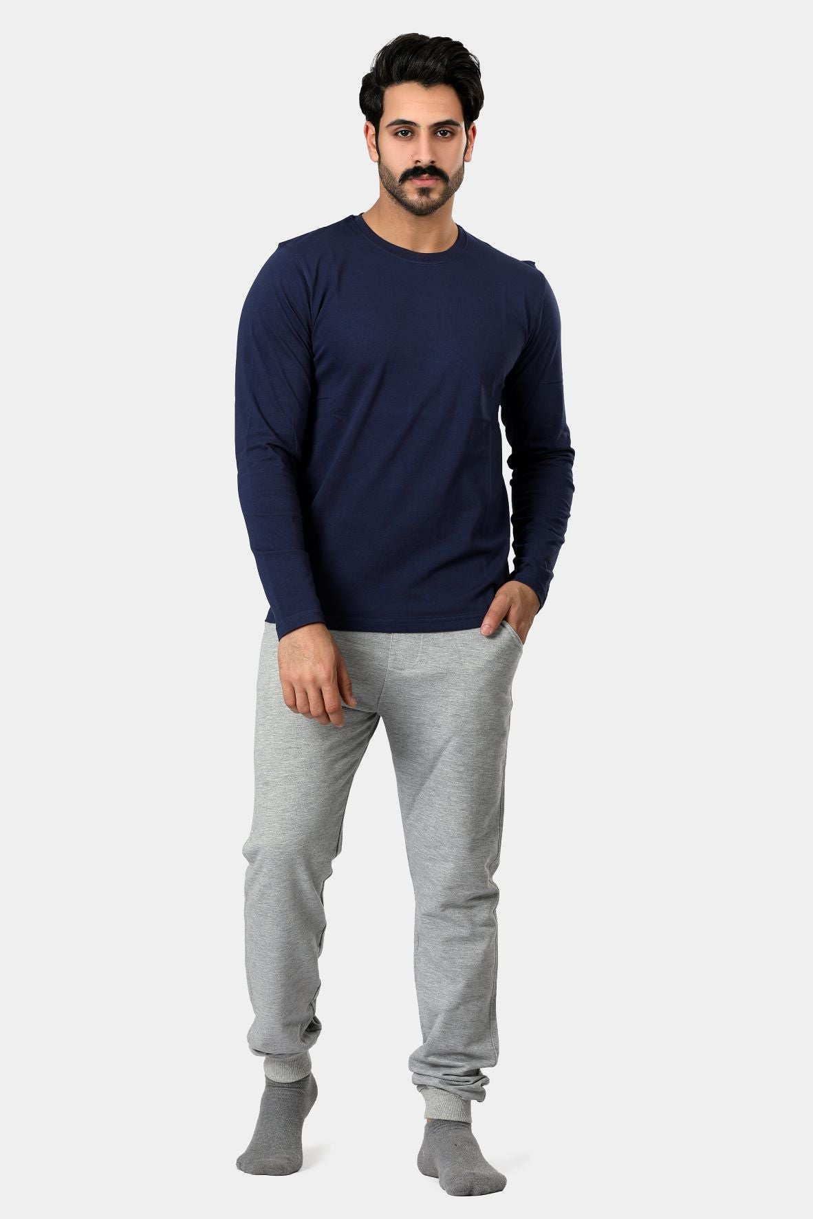 Pure Cotton Long sleeves crew Neck T-Shirt