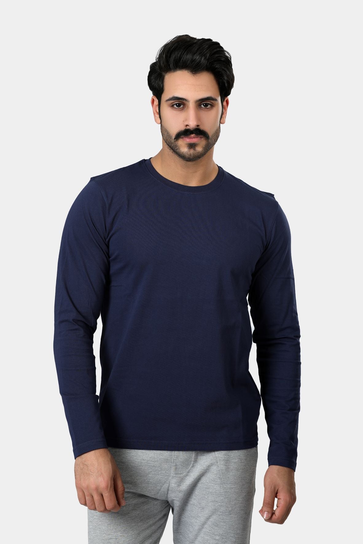 Pure Cotton Long sleeves crew Neck T-Shirt