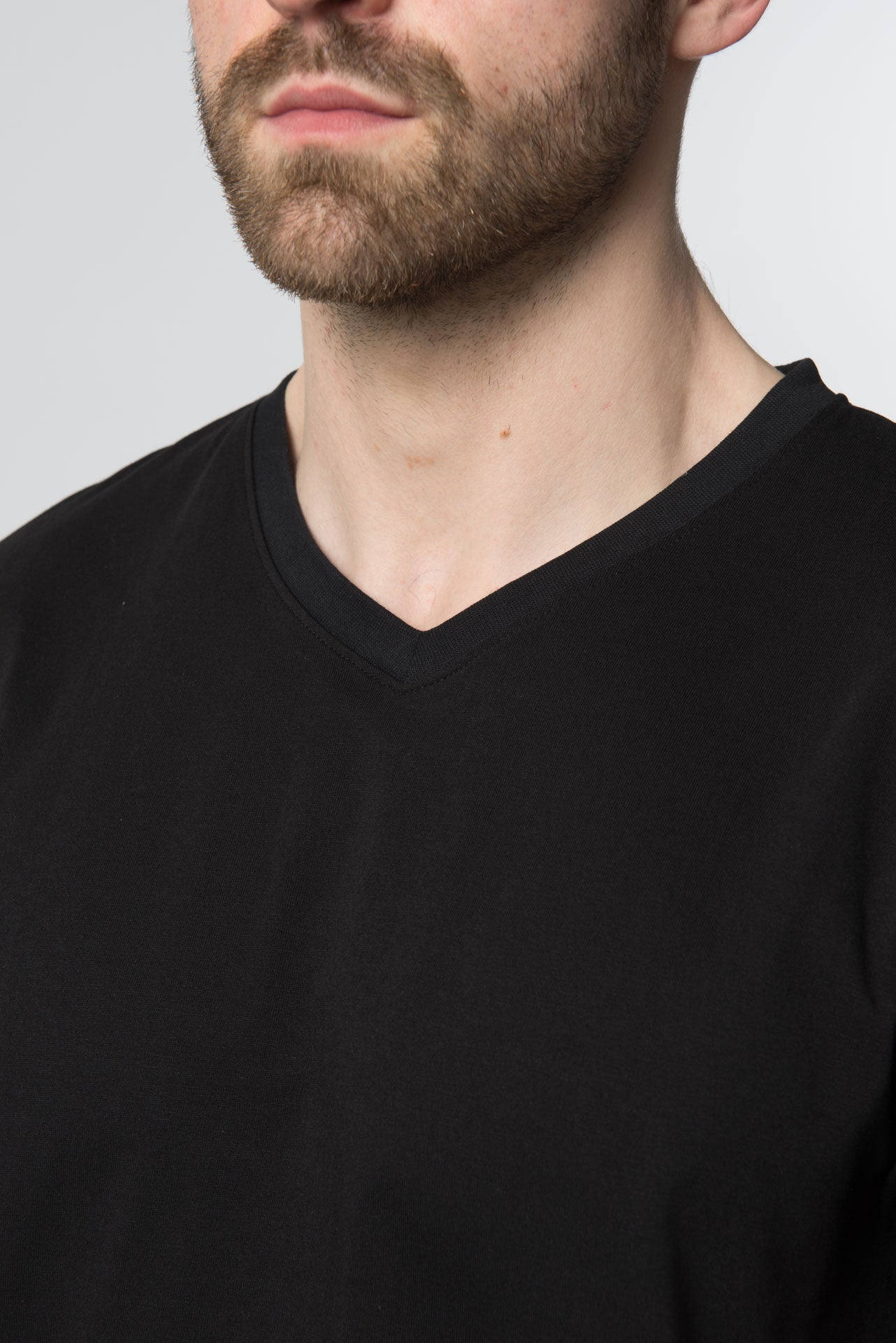 Pure Cotton V Neck T-Shirt