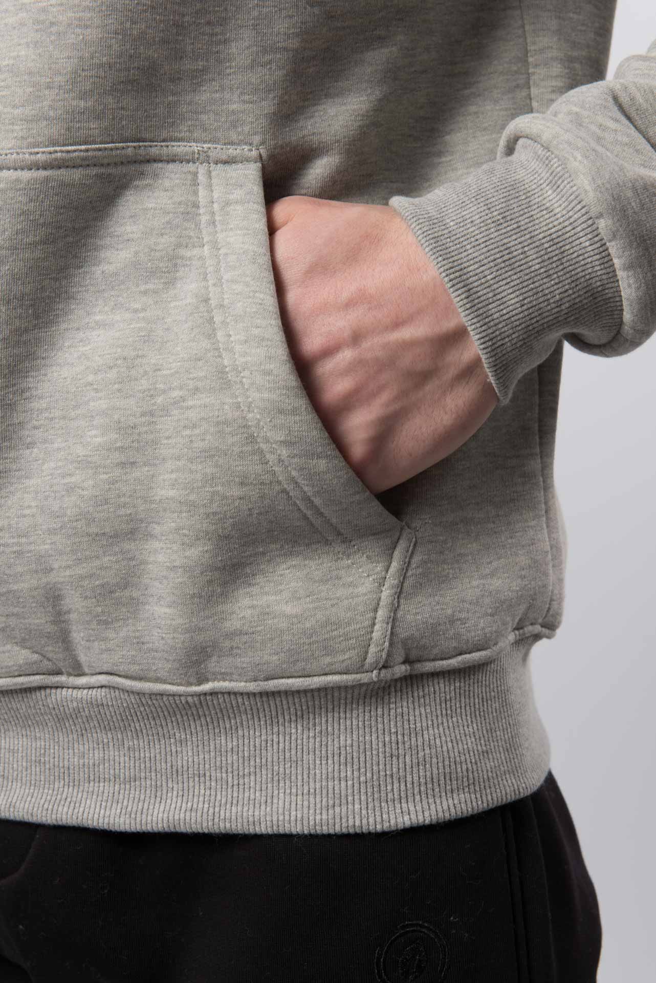 OL Pure Cotton Fleece Lined Grey Hoodie