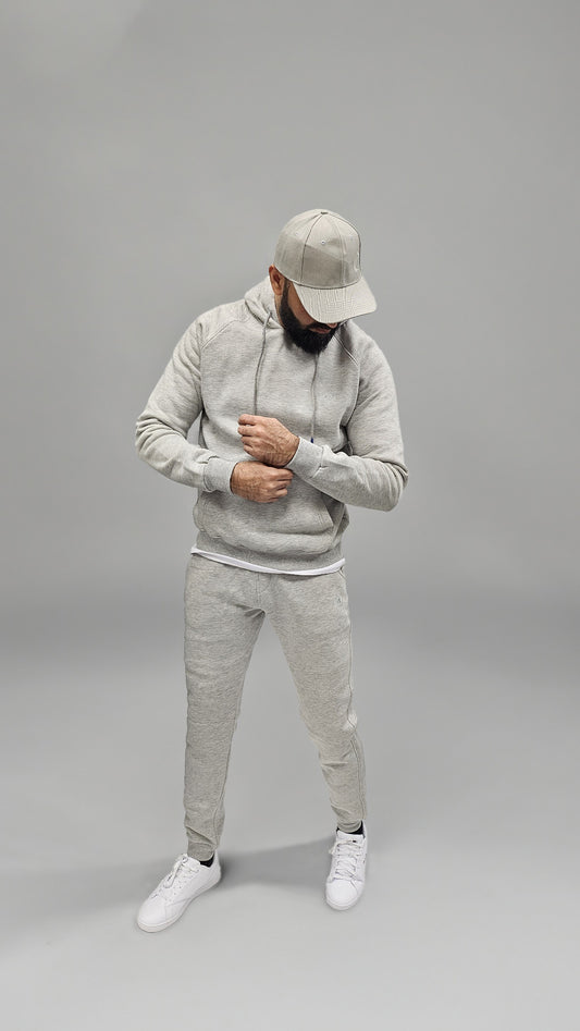 OL Pure Cotton Fleece Lined Grey Hoodie