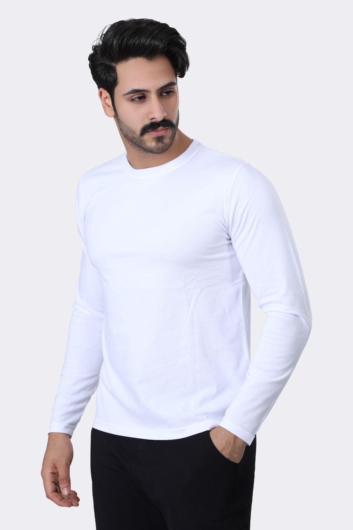 Pure Cotton Long sleeves crew  Neck T-Shirt