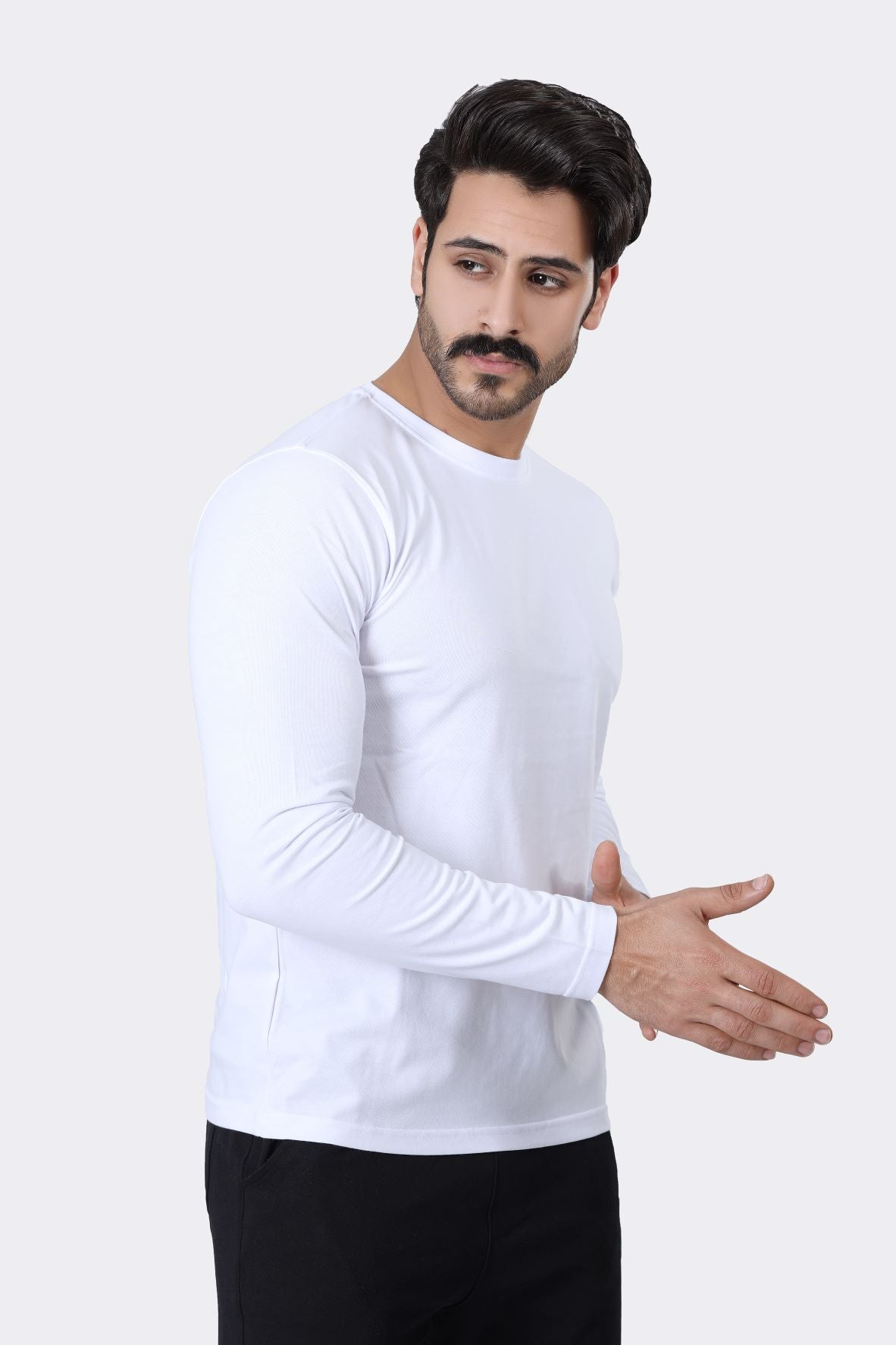 Pure Cotton Long sleeves crew  Neck T-Shirt