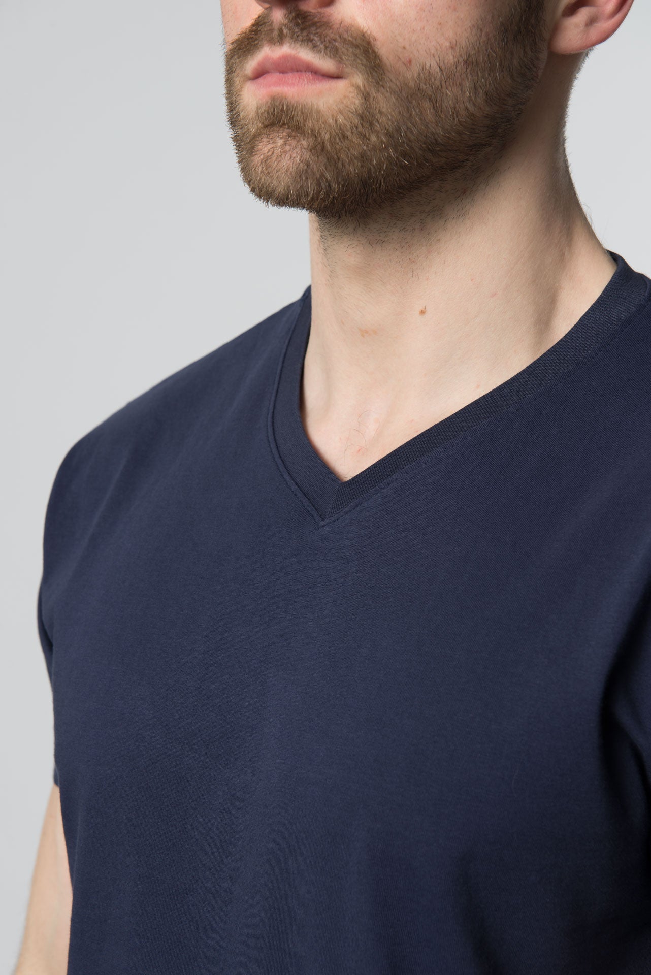 Pure Cotton V Neck T-Shirt